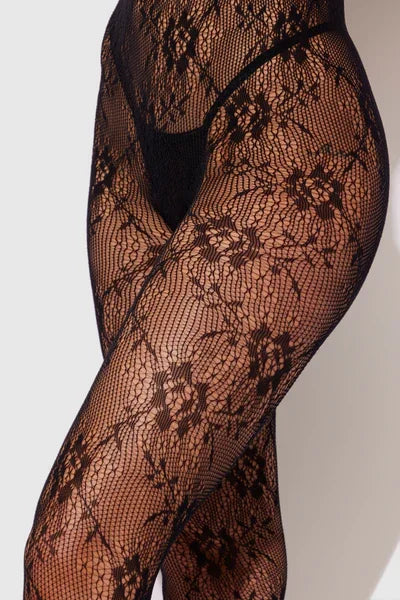 Stylish Medias De Rejilla Women Floral Fishnet Stockings Collant Femme Pantyhose Casual Daily Hosiery Thin High Tights