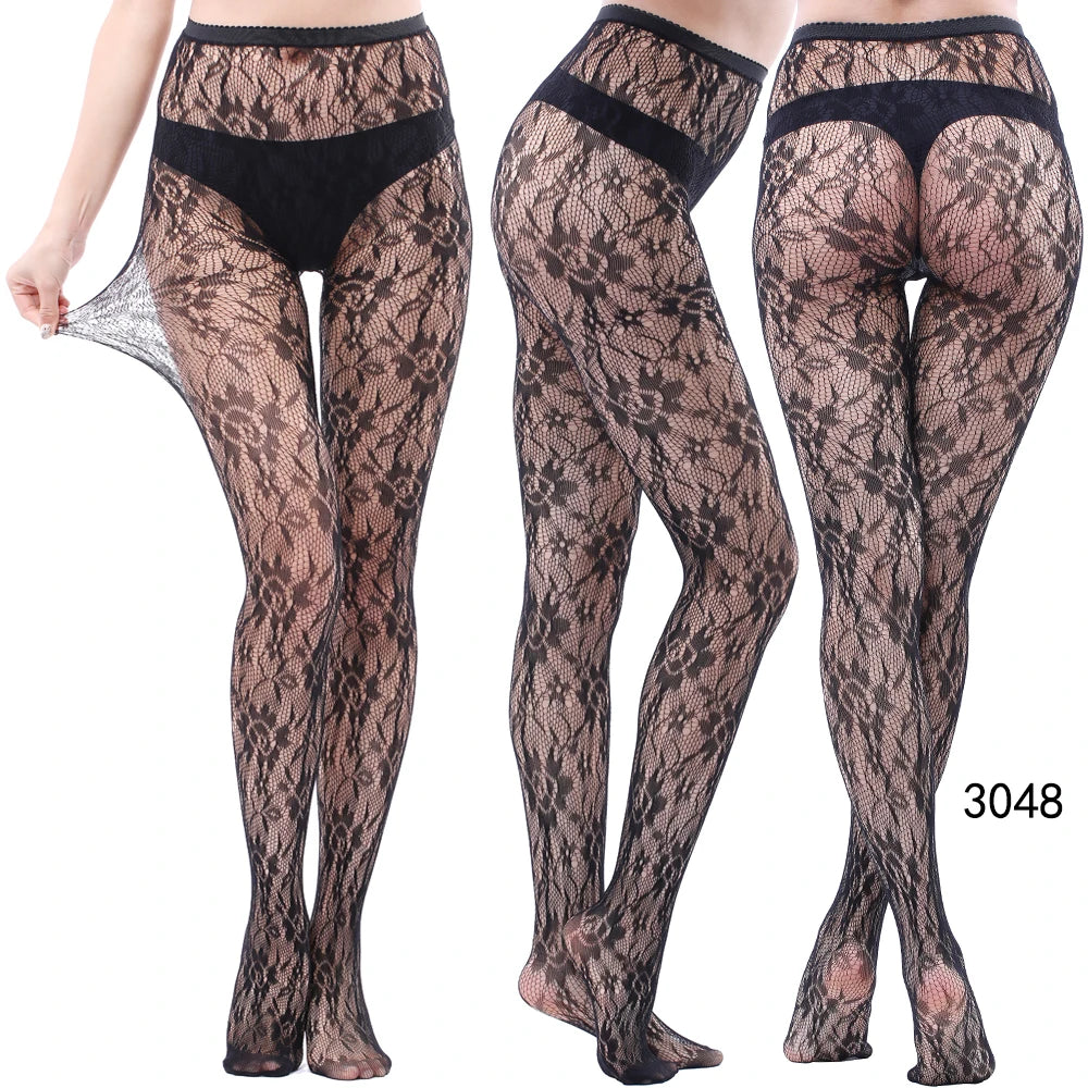 2024 Fishnet Women's Lace Stockings Tights Sexy Pantyhose Regular & Plus Sizes High Waisted Tights Pantyhose