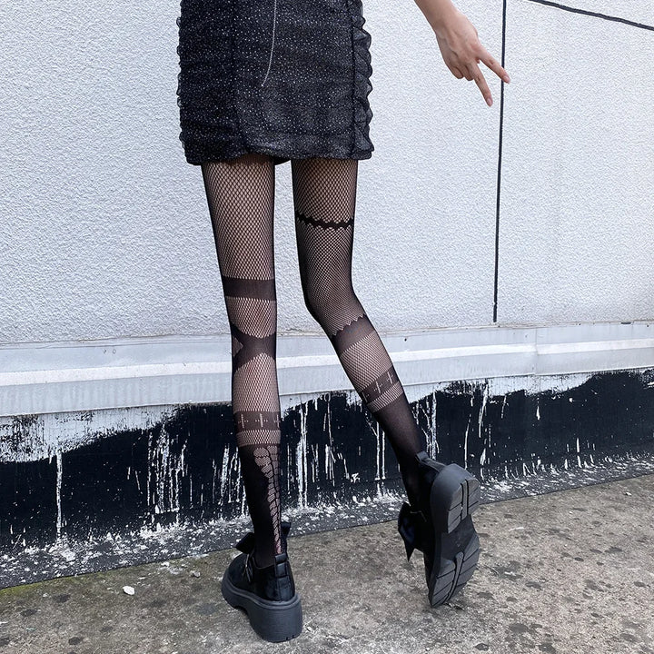 Lady Underwear Hollow Hanging Socks Jacquard Pants Leggings Stoking Sexy Pantyhose Women Girls