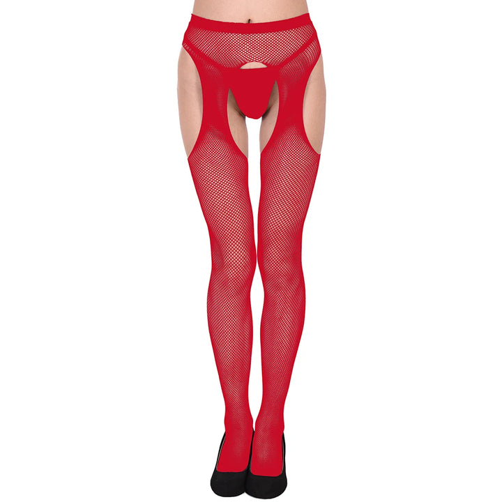 Tights Vendors High Waist Suspender Tights Womens Lace Mesh Patterned Tight Sheer Mesh Stocking Cheap Body Fishnets Stocking