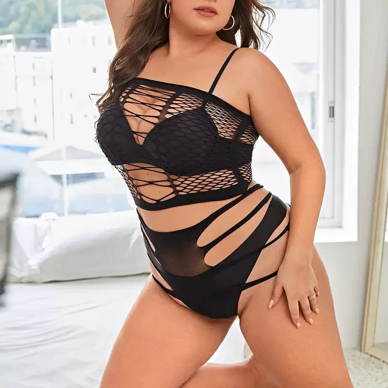 300lbs Plus Size Womens Sexy Underwear Mesh Custom Stocking Crocthless Full Body Stocking Girls Nightclub  Lingerie Sexy