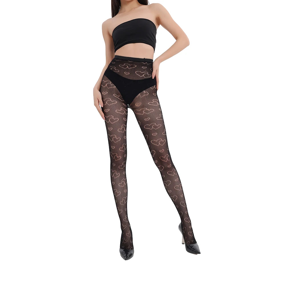 Fishnet Leggings Summer Party Club Cute Lace Stockings Body for Women Lace Hollow Out Seamless Tights Mesh Silk Pantyhose