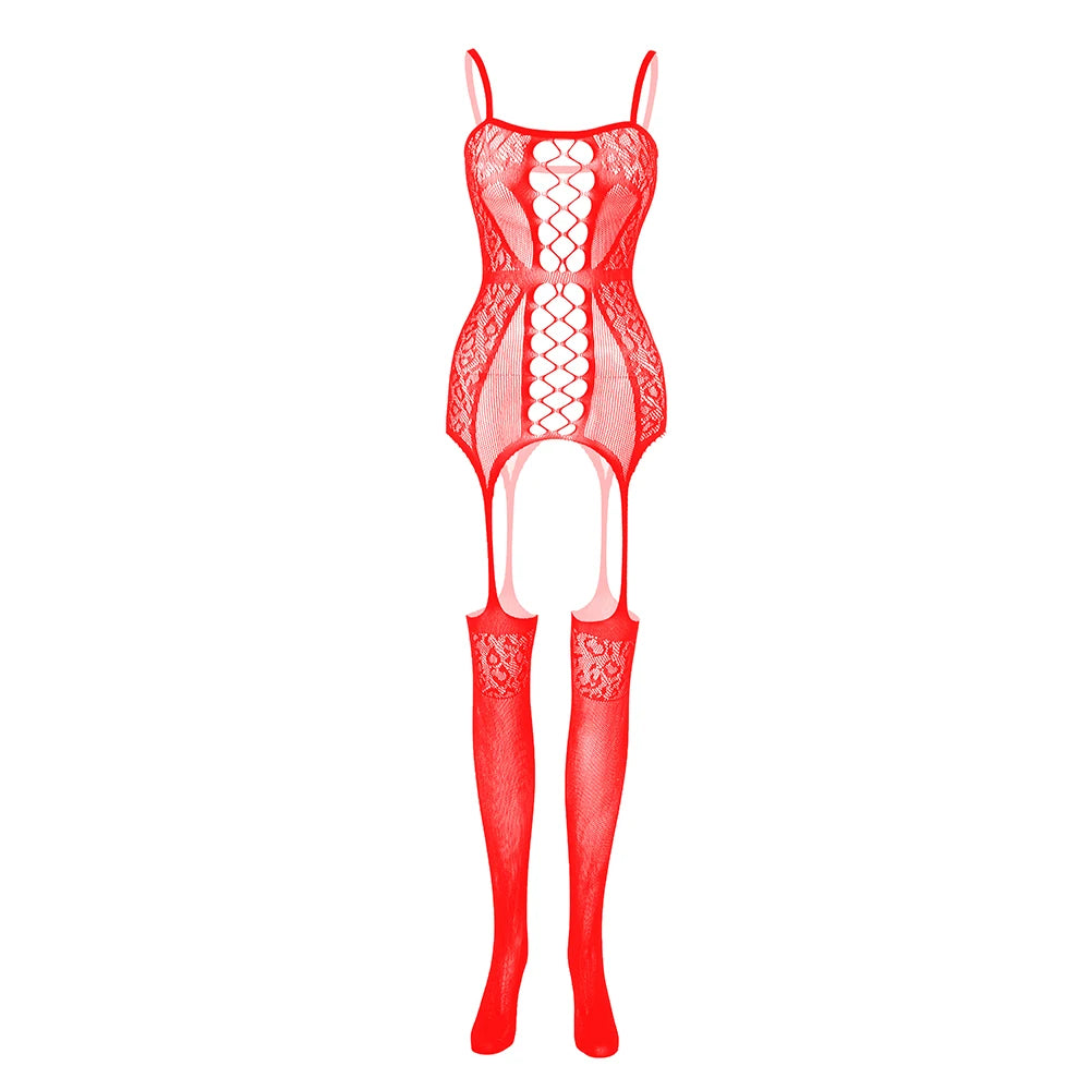 Hot Sales Sexy Fishnet Crotchless Body Stockings Tights Women Sexy Erotic Lingerie Stockings Full Body Femme Lingerie