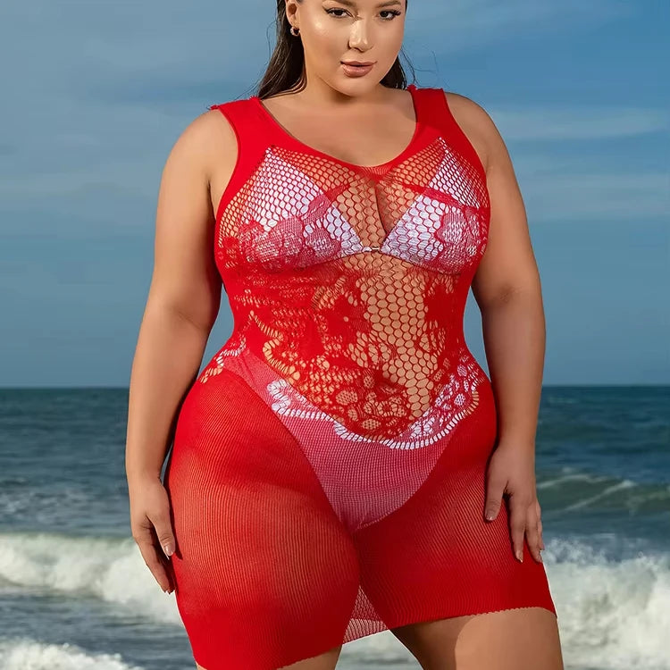 220lbs Customize Chubby Lady's Sexy Babydoll Women's Sexy Fishnet Bodystocking Erotic Lingerie Plus Size Underwear Women Sexy