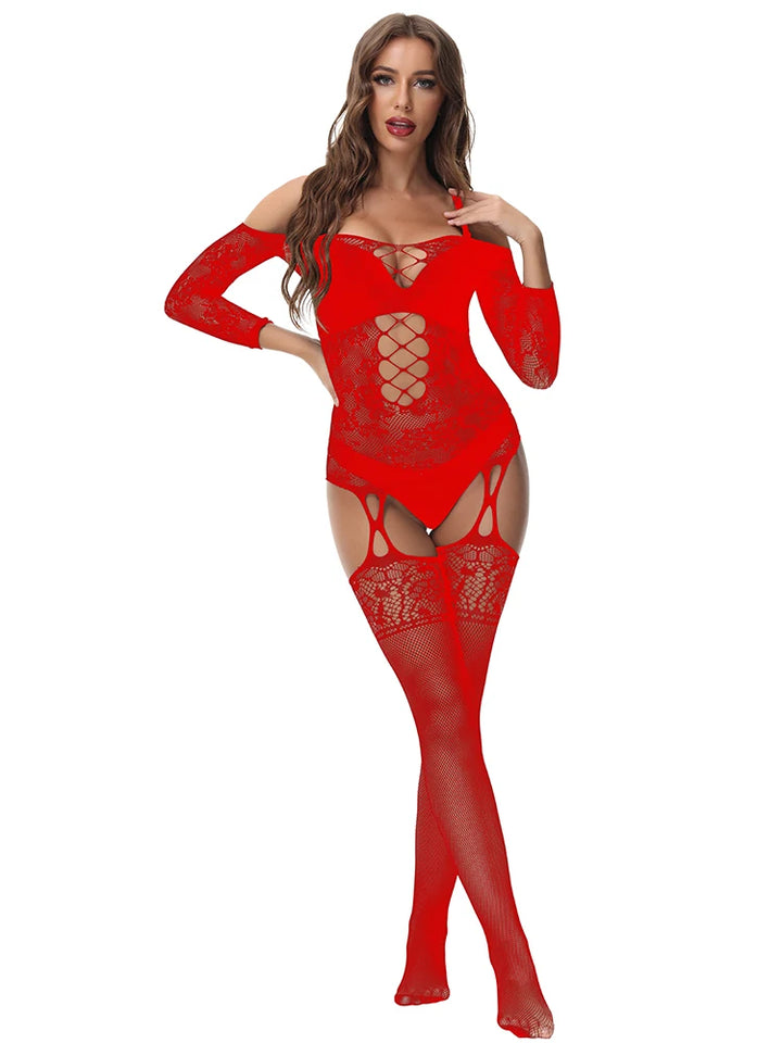 2025 Lingerie Femme Sexy Plus Size Women's Underwear Fishnet Bodystocking Mesh Bodysuit Fishnet Dress for Women