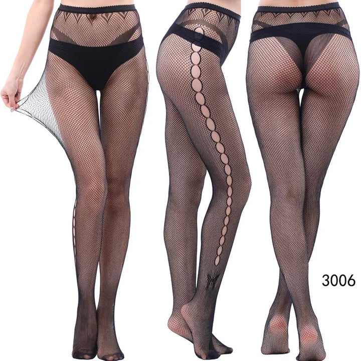 Womens Fishnet Tights Suspender Pantyhose Thigh-High Stockings