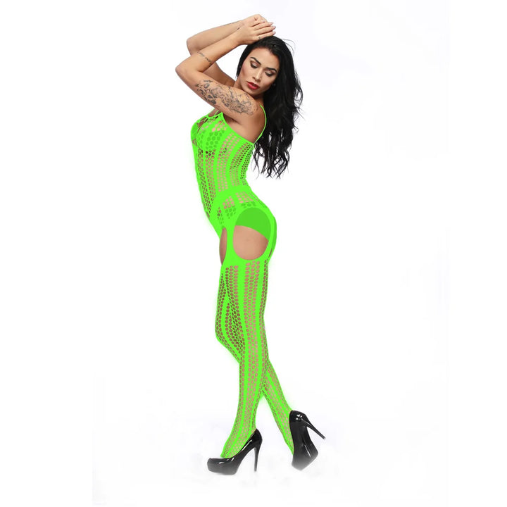 2025 Classic Star Sellers Slim Hollow Out Mesh Multicolor Crotchless Sleeveless Fishnet Bodystocking Sexy Lingerie