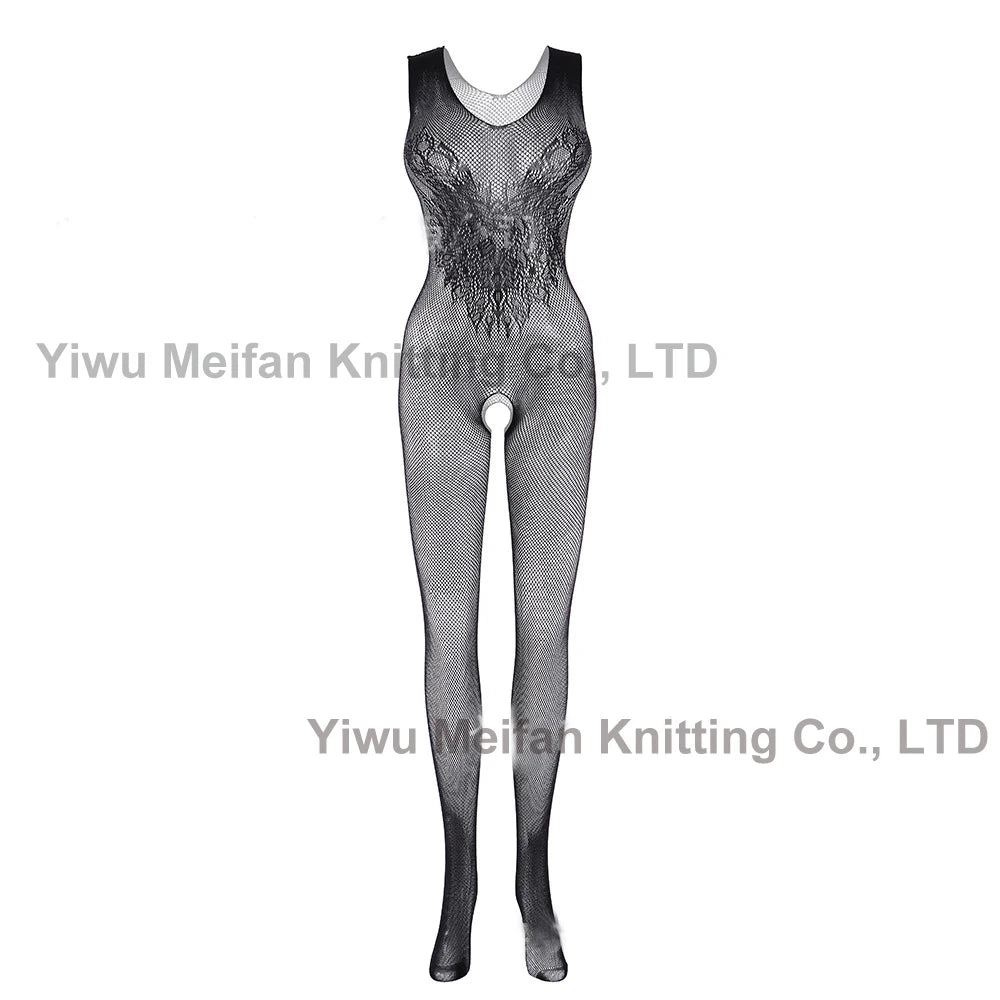 China Vendors Lingerie Femme 2023 Strap Lace Nylon Wings Printed Fishnet Body Stockings Lingerie Bodysuit Babydoll Chemise