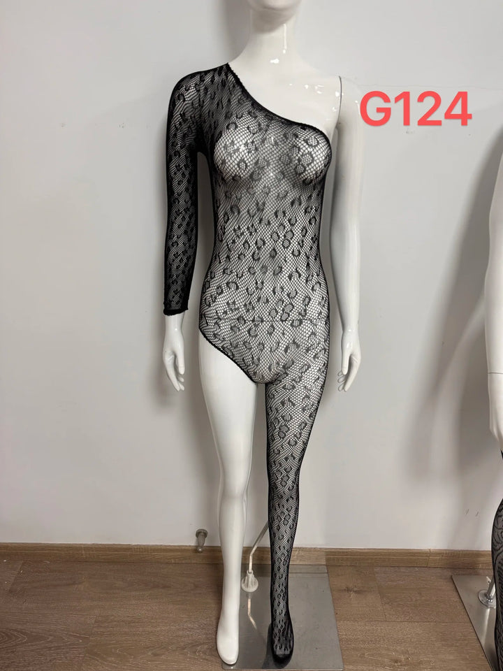 Rhinestone Hot Leopard Body Stocking Women Sexy Erotic Lingerie Bodysuit Dresses Lingerie Femme Sexy Party Outfits