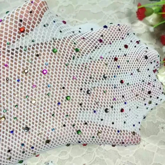 Kids Kawaii Pattern Mesh Shiny Rhinestone Fishnet Tights Girls Fishnet Stockings for Princess Dress High Waist Mesh Tights