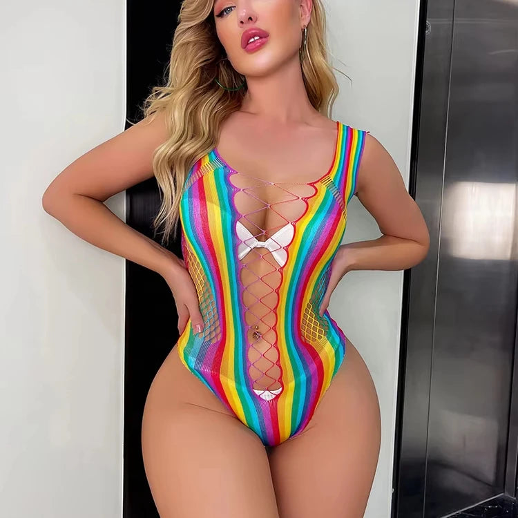 2025 New Arrival Fashion Girl Sexy Bodycon Exotic Dancewear Dresses Party Dancewear Lingerie Erotic One-piece Jumpsuit