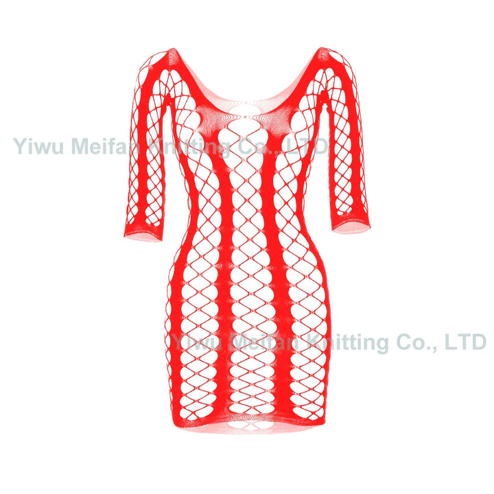 Sexy Temptation One-Piece Lingeries Fishnet Ultra-thin Jacquard Seamless Chemise Lingerie Mesh Bodystocking for Chubby Women