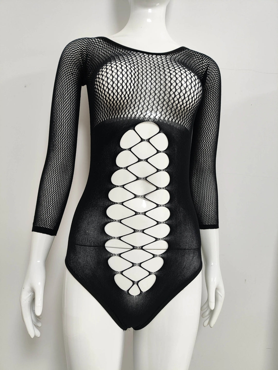 Rhinestone Shiny Fishnet Stockings Elastic Stockings Sexy Woman Crystal Glitter Bodystocking Lingerie Dress