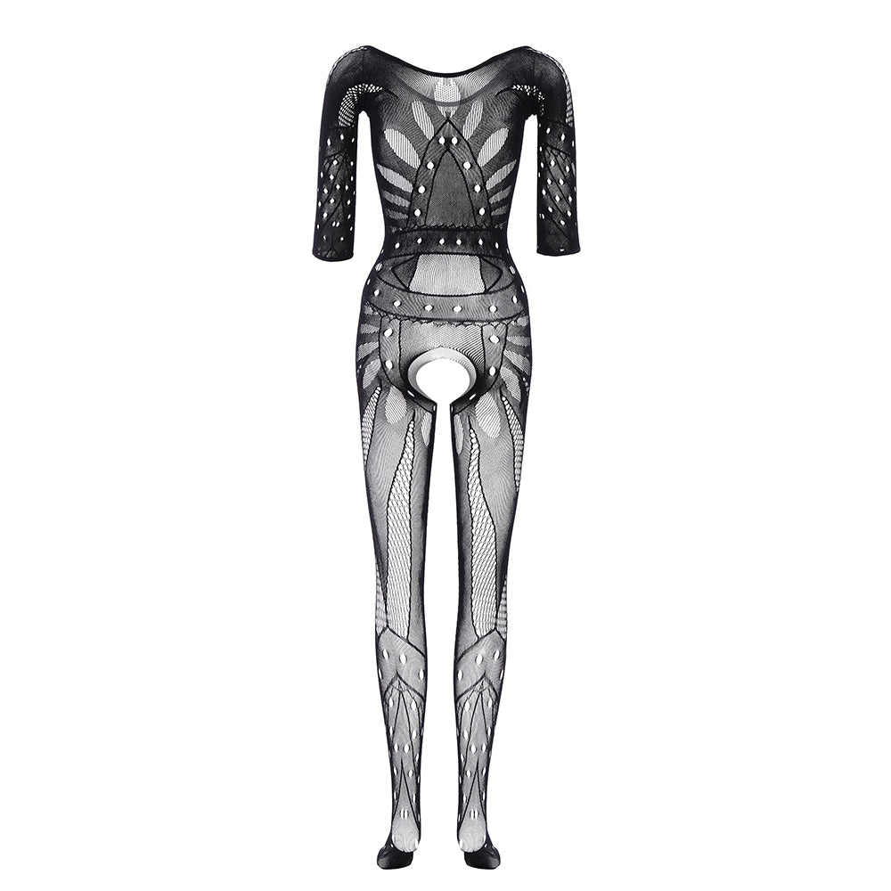 Retro Design Full Body Mesh Lingerie