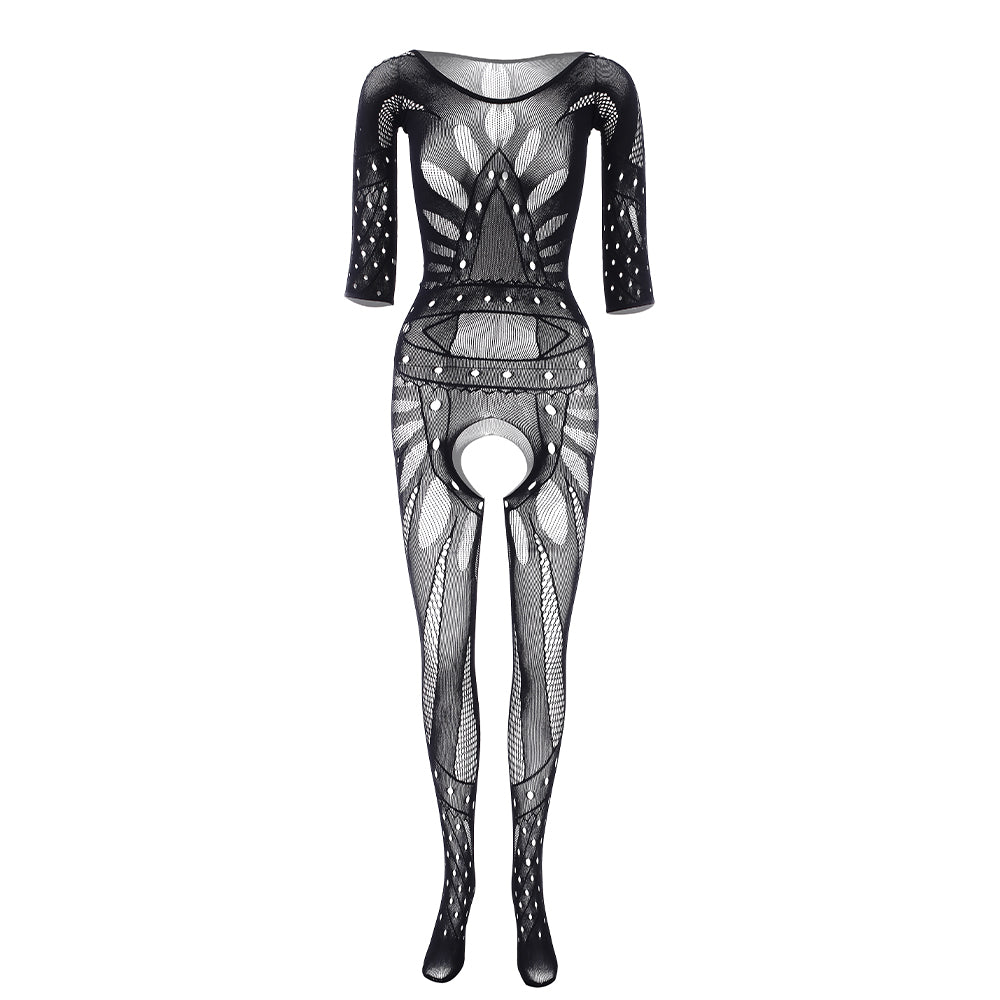 Retro Design Full Body Mesh Lingerie